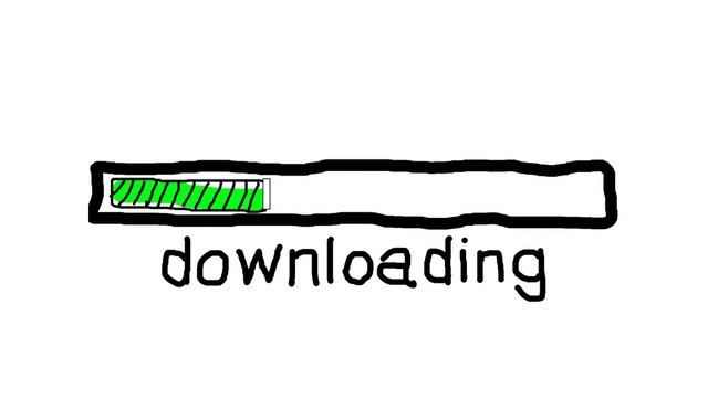 Fast hot downloading concept. Painted concept download