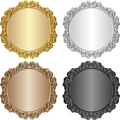 set of vintage banners