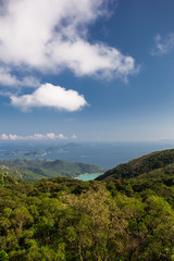 Mountains with ocean view