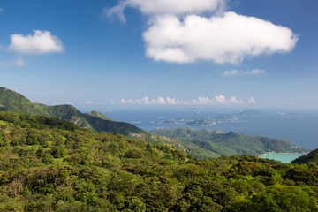 Mountains with ocean view