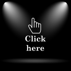 Obraz premium Click here icon