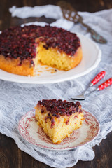 Pie with cranberries