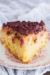 Pie with cranberries