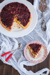 Pie with cranberries