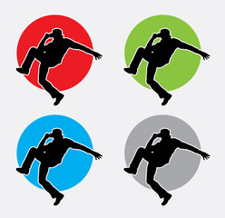 The dancer silhouette logo. Good use for symbol, logo, web icon, or any design you want. Easy to use.