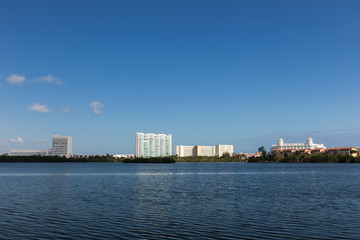 Naklejka premium Caribbean city panorama view