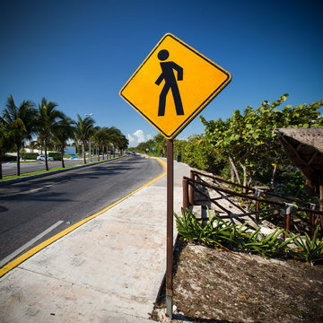 Pedestrian crossing sign isolated hi-res stock photography and images -  Alamy