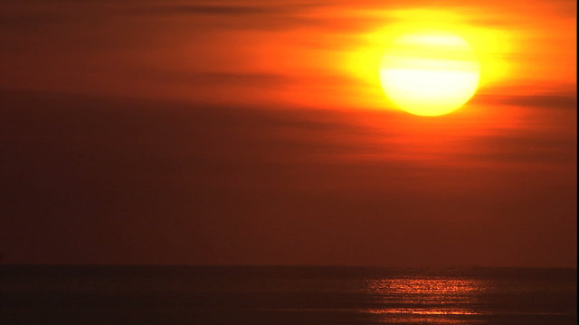 Florida Keys sunrise & fishing boat on horizon