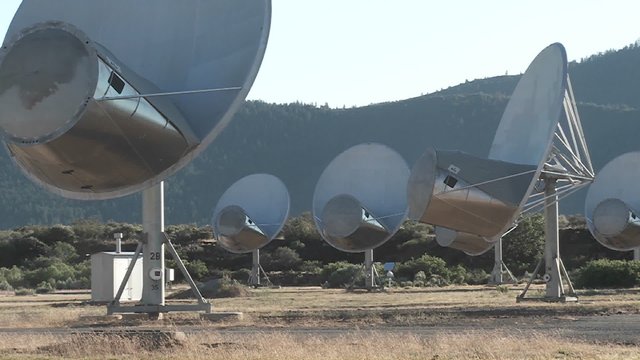 Satellites search for extra terrestrial life. 