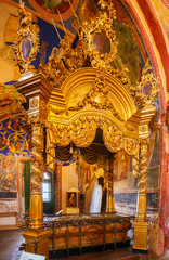 Fototapeta na wymiar Cathedral of the Nativity (1222) Interior, Suzdal