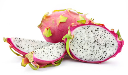 Dragon Fruit on white background