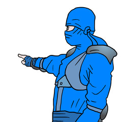 blue ninja draw