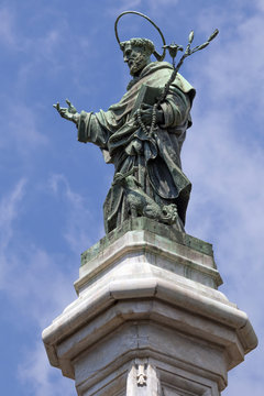 Statue of San Domenico in Naples, Italy