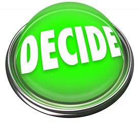 Decide Word Pick Choose FInal Decision Selection Button Light