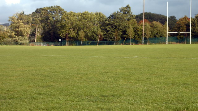 View of a rugby pitch