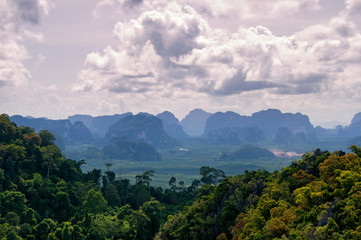 View from Tiger Temple (Wat Tham Sua) - South Thailand, Krabi