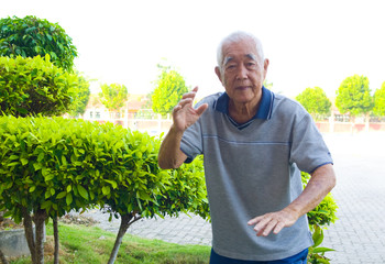 asian senior man