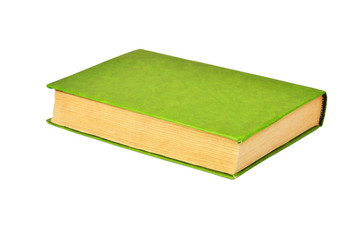 Old hardcover book, isolated on white background