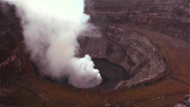 The Nyiragongo volcano by daylight in the Democratic Republic of Congo.