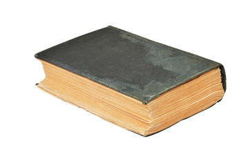 Dirty antique book, isolated on white background