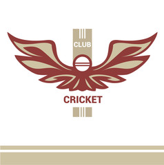 Vector logo template cricket club.