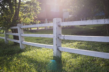 white fence
