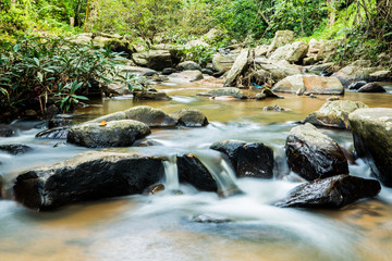 Cascade of Tadmok waterfall chiangmai Thailand