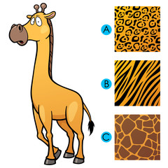 Obraz premium Vector Illustration of Education game make the choice skin matching