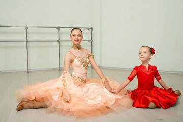 Ballroom dancing, group, man, woman, children, dance studio
