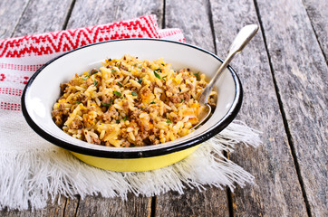 Rice with minced meat