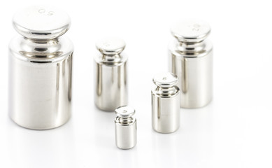 Calibration weight on white background