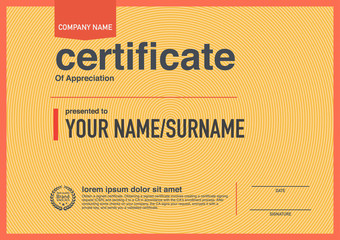 Modern design certificate.