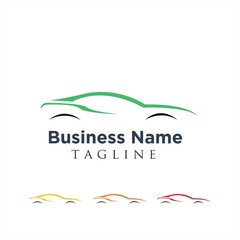 Obraz premium Car sport vector design logo icon 