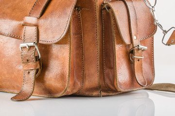 Bag on wooden background
