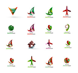 Set of abstract travel logo icons. Business, app or internet web
