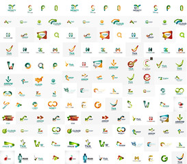 Mega set of letter logos