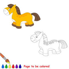 Baby toy horse. Kid game.