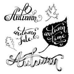 Vector Grunge Autumn Lettering.