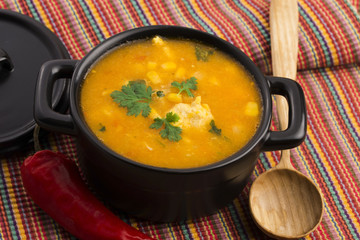 Chicken and corn soup