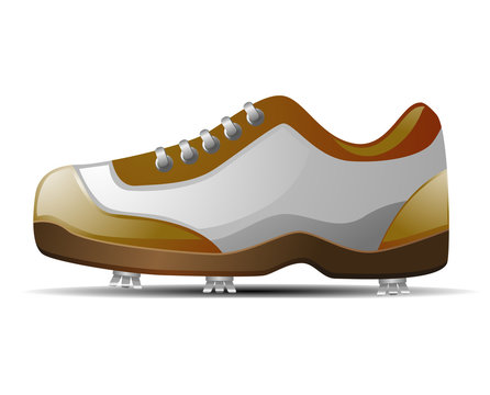 Golf shoe vector icon image