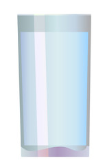 Glass of milk vector icon image