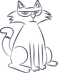 Çizgi Karakter Bir Kedi