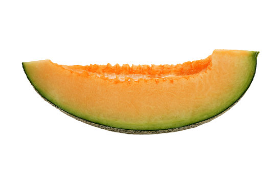 cantaloupe melon isolated on white Clipping Path