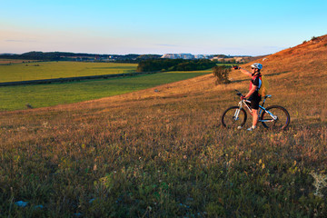 Mountain Bike cyclist riding outdoor