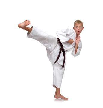 Boy  Training Karate