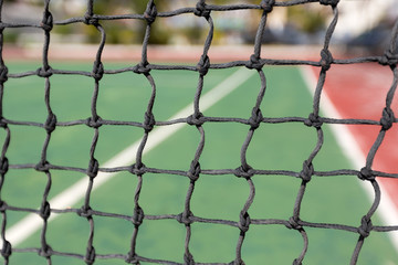 Outdoor tennis net at court