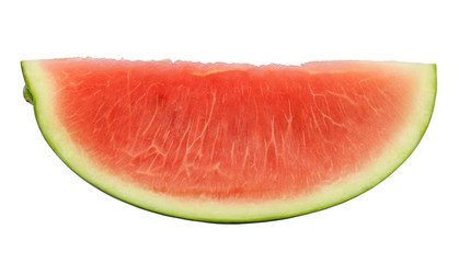 Slice of watermelon on white background