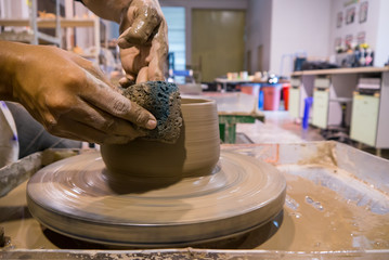 Asian clay potter