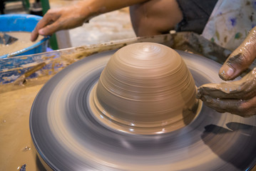 Asian clay potter