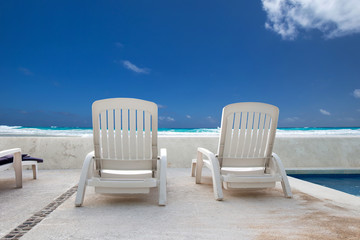 Seaview from luxury resort balcony
